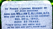 W.E. Allison's grave (Photo courtesy of Mr Christopher Hobbs)
